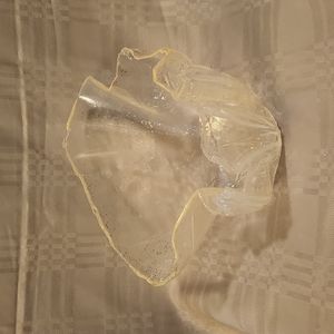 Handmade Clear Resin Sculpture with Gold Glitter